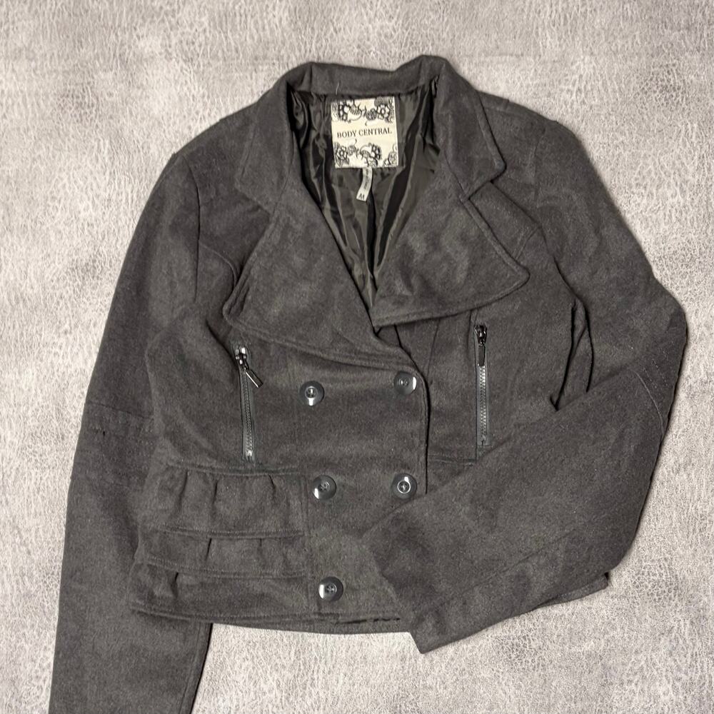 Y2K Body Central Crop Coat Jacket
